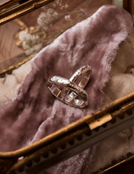 ''Vala'' Hammered Silver Ring