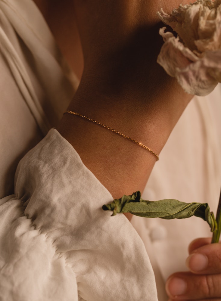 ''Skir'' Chain Bracelet 18k Red Gold