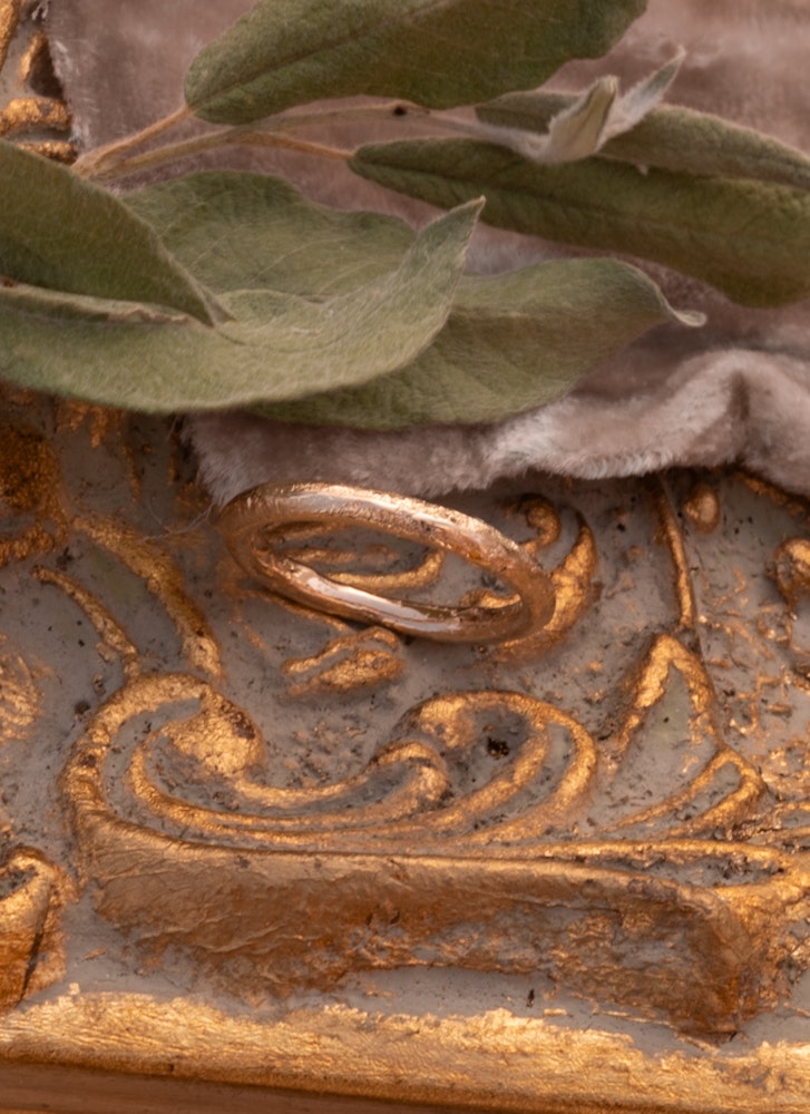”Vintergatan” Sandcasted 18k Red Gold Ring