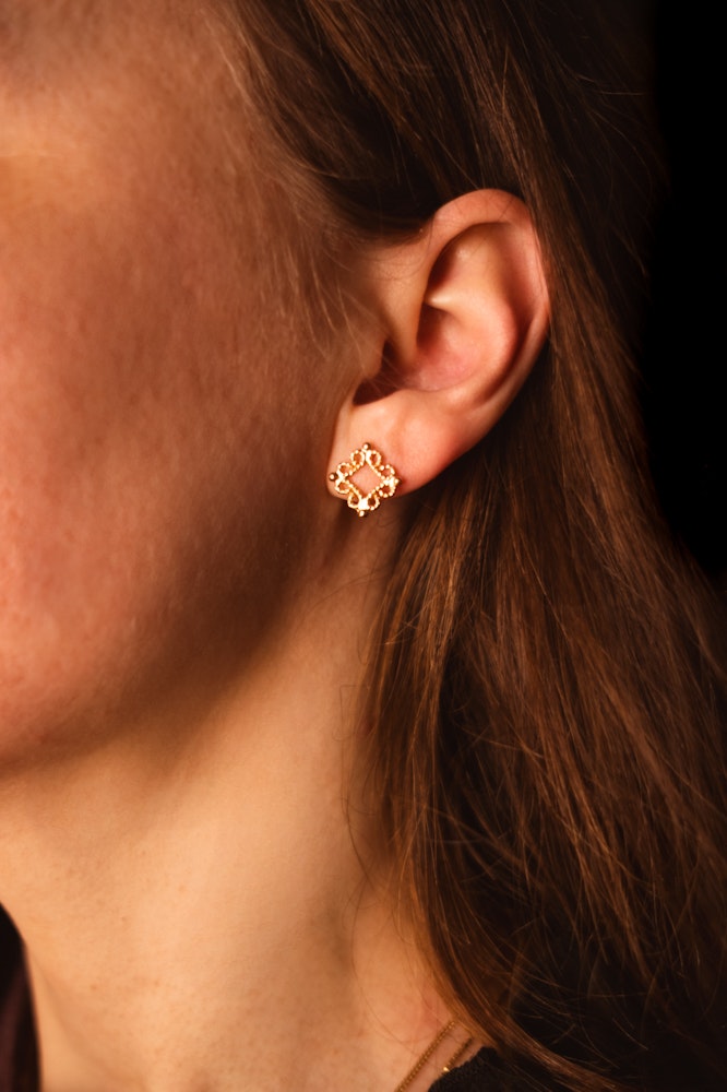 ”Fri” Earrings 18k Red Gold