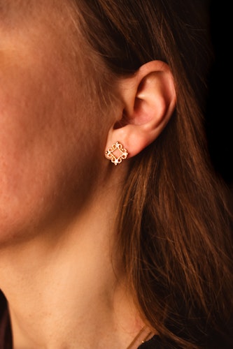 ”Fri” Earrings 18k Red Gold