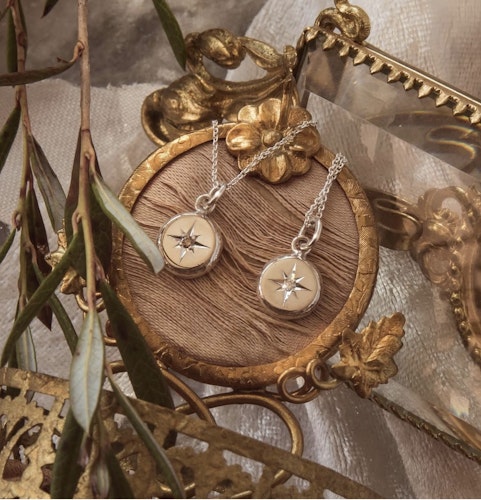 ”Lyckostjärna” Silver & Diamond Necklace