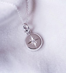 ”Lyckostjärna” Silver & Diamond Necklace