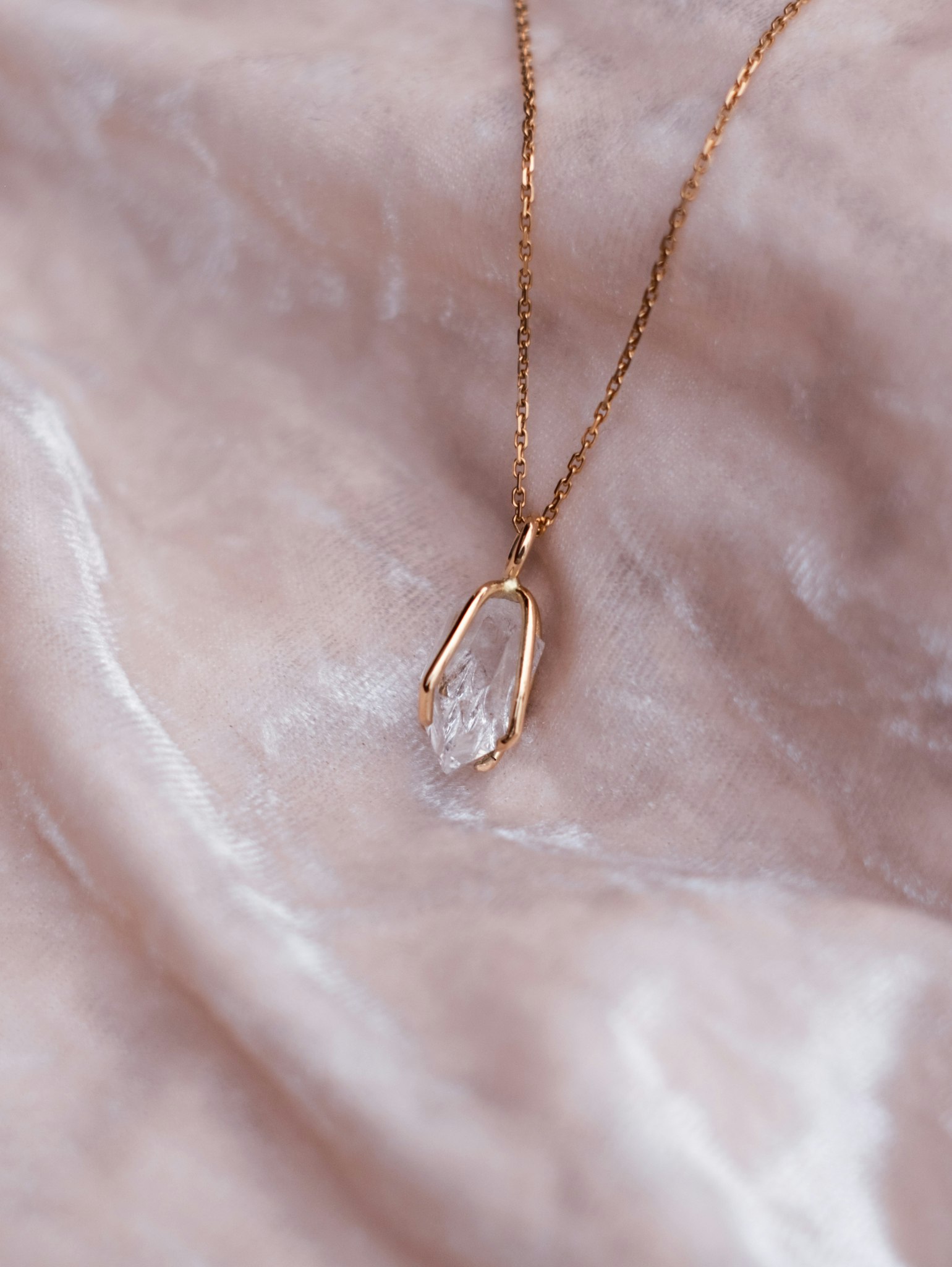 Swedish Rock Crystal 14k Yellow Gold