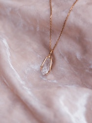 Swedish Rock Crystal 14k Yellow Gold