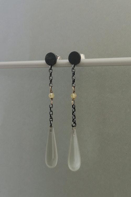Sample Sale: Earrings with Moonstone and Zircon