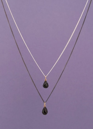Minima Pendant with Black Spinel