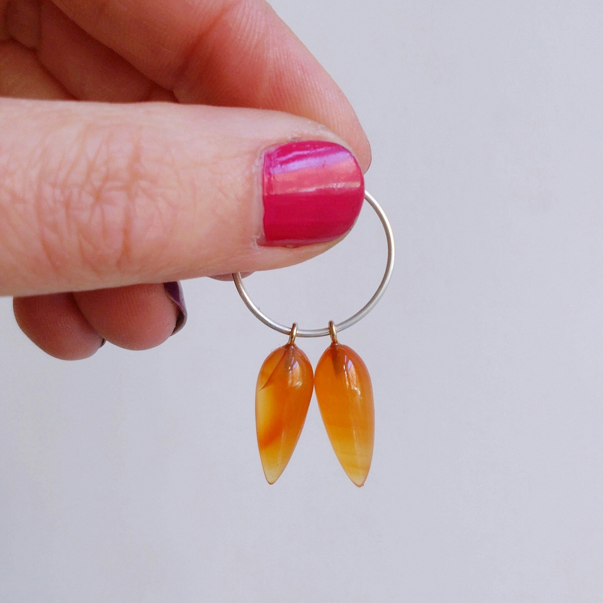 Tetra Smooth Carnelian points