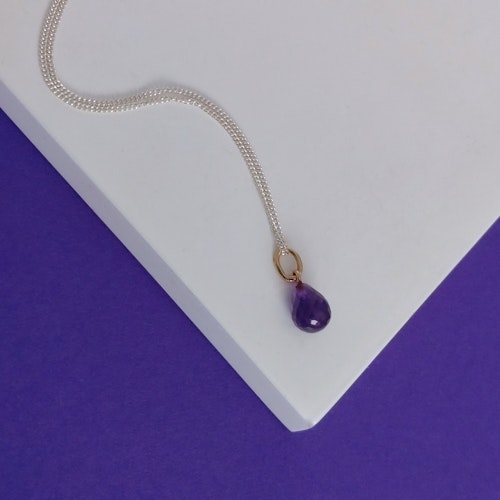 Minima Pendant with Amethyst