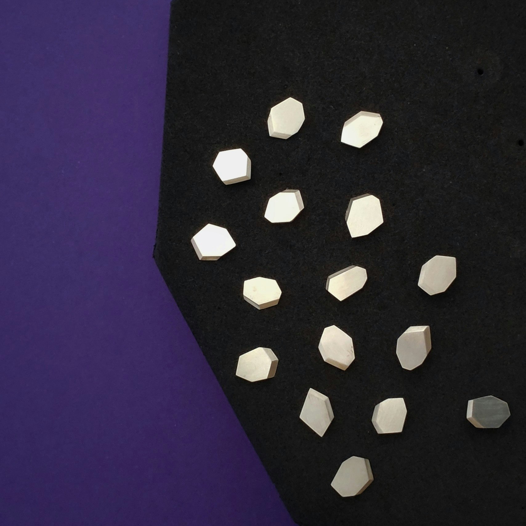GEO Shadow Studs in Silver