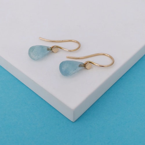 Tetra Faceted Aquamarine drops