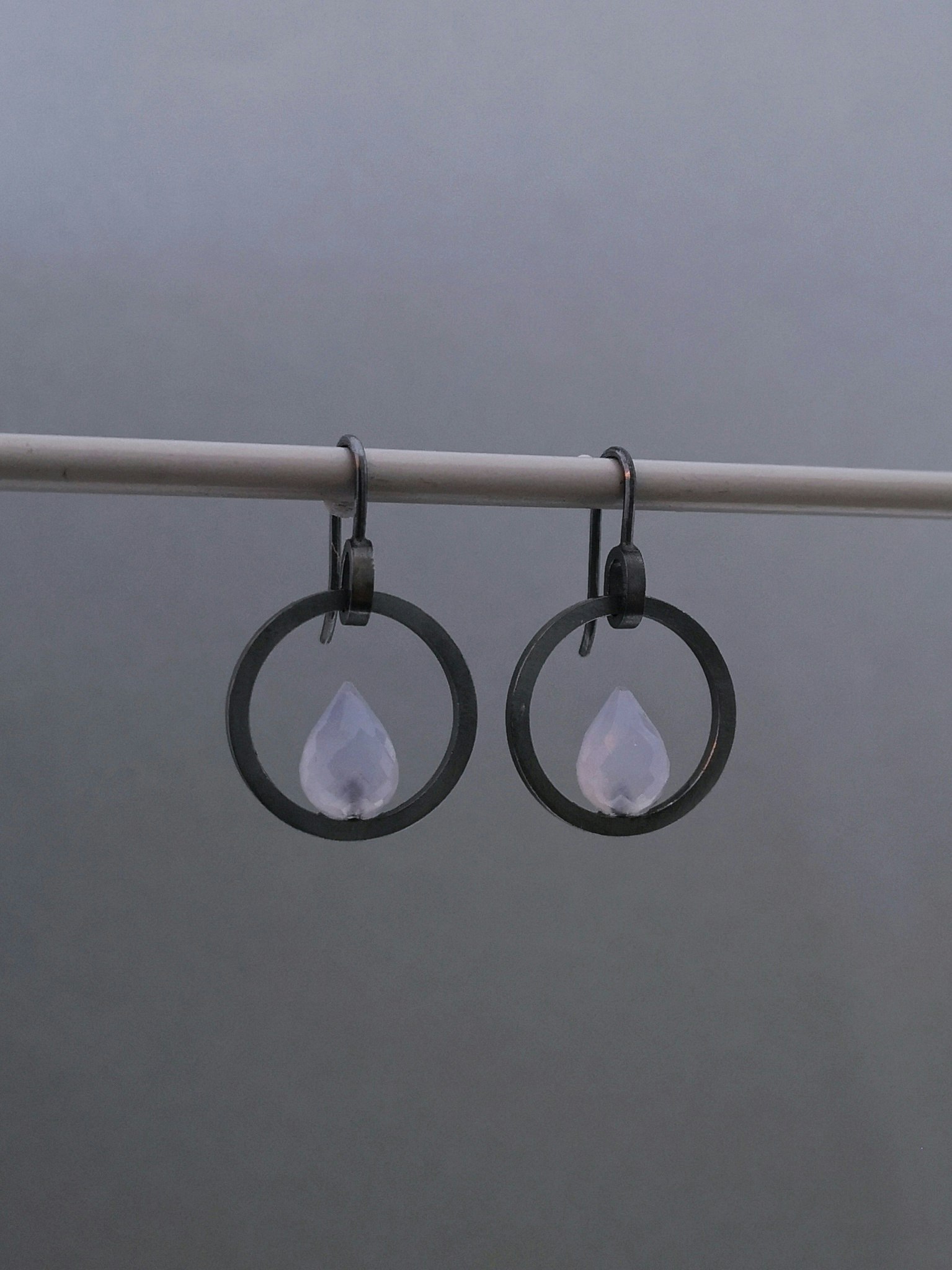 Luminare Earrings with Chalcedony