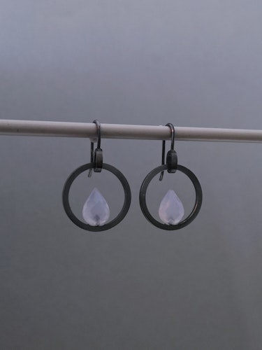 Luminare Earrings with Chalcedony