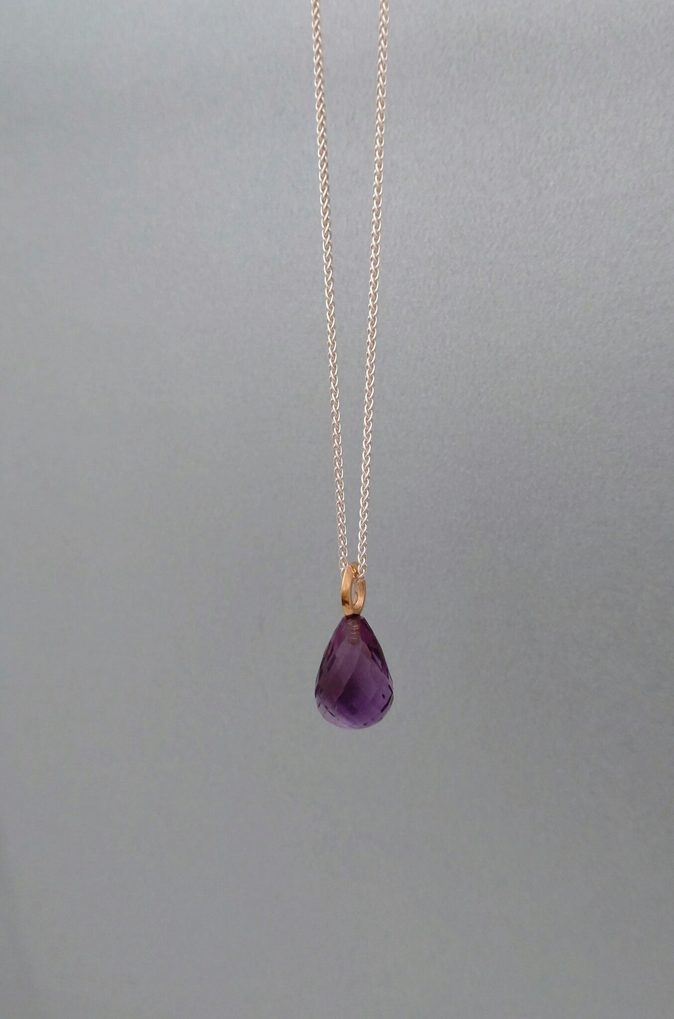 Margarita Pendant Gold with Amethyst