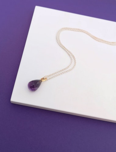 Margarita Pendant Gold with Amethyst