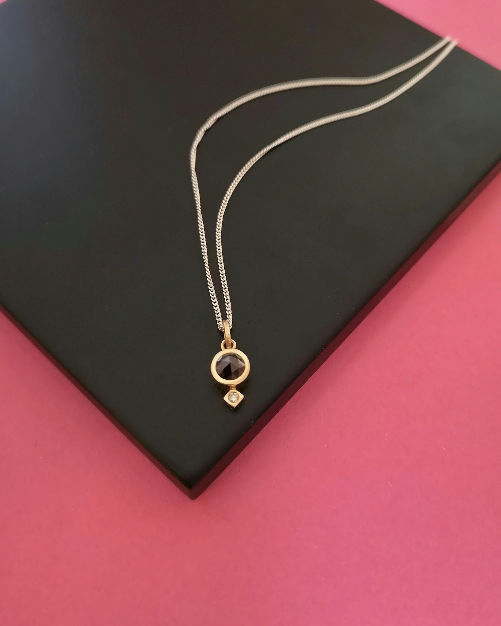 Stella Pendant with Black Diamond