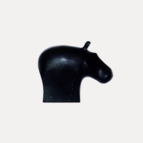 Hippo - Black patinated bronze