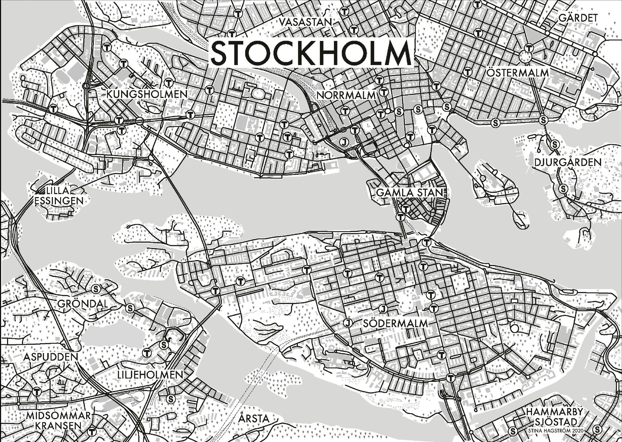 Affischen Stockholm - utfallande - ljus