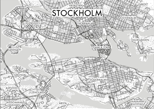 Affischen Stockholm - utfallande - ljus