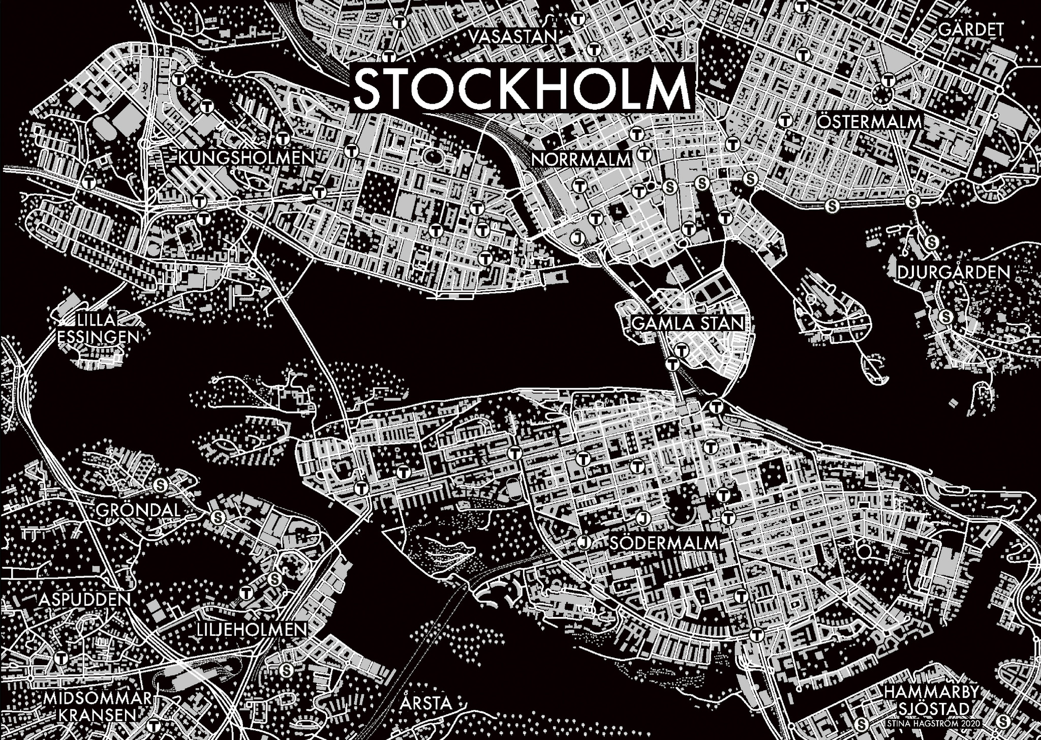 Affischen Stockholm - utfallande - svart