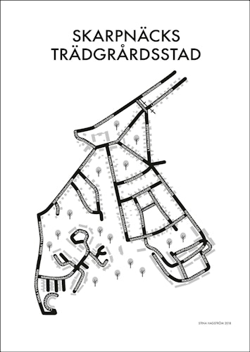 Affischen Skarpnäcks Trädgårdsstad