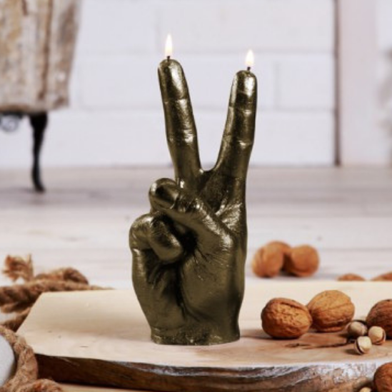 Hand Candle - Peace and Love