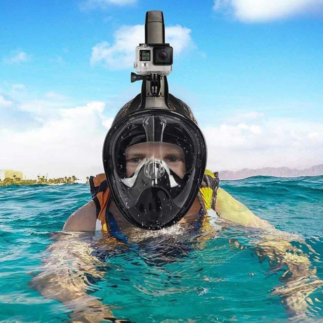 Snorkelmask med GoPro fäste