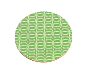Glasunderlägg Oval, grön