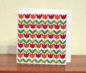Dubbeltkort med kuvert, Med en enkel tulipan...