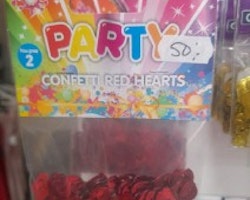 Confetti Red Hearts