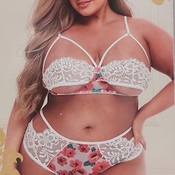 Floral & Lace Bra Set QS