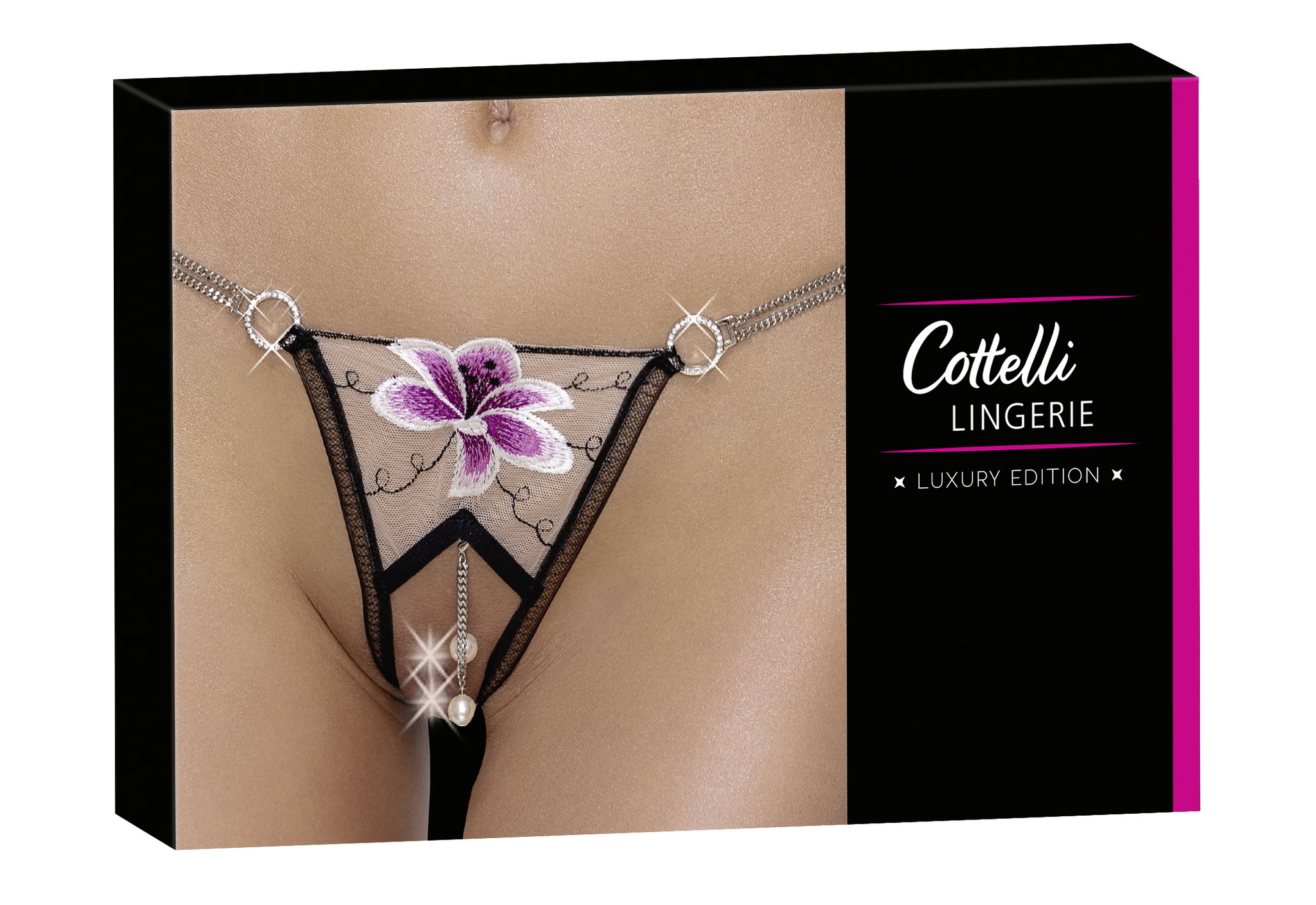 Crotchless String m Blomma S/M