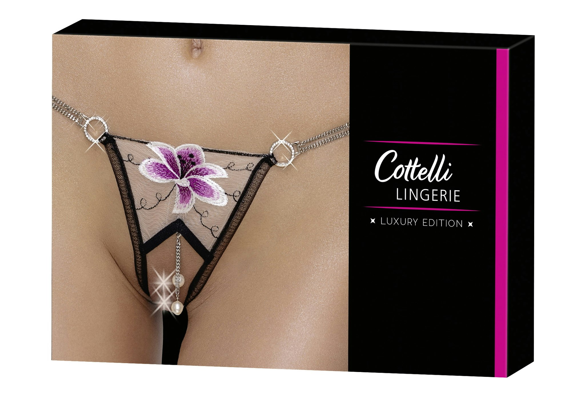 Crotchless String m Blomma S/M