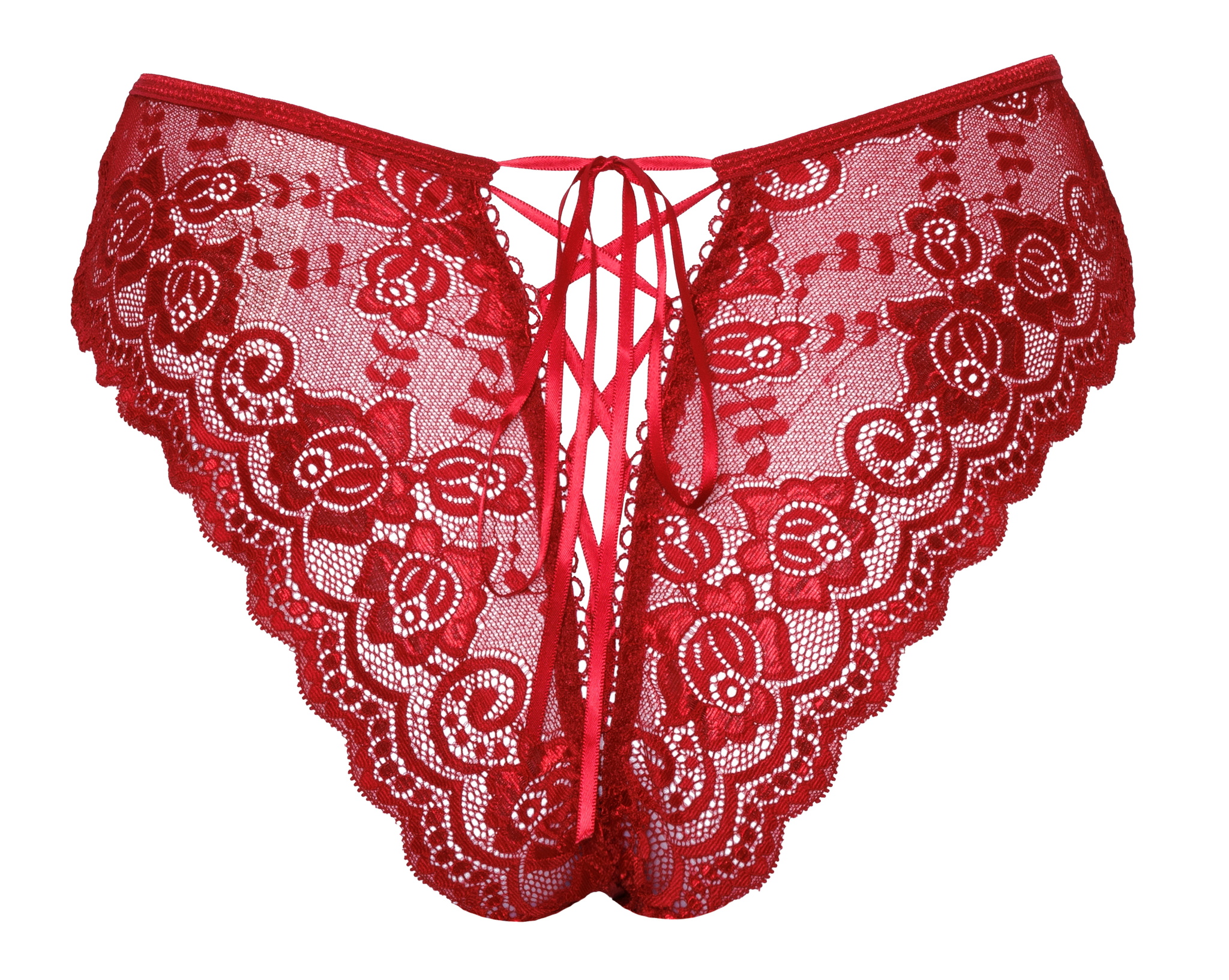 Crotchless Panty Red Small