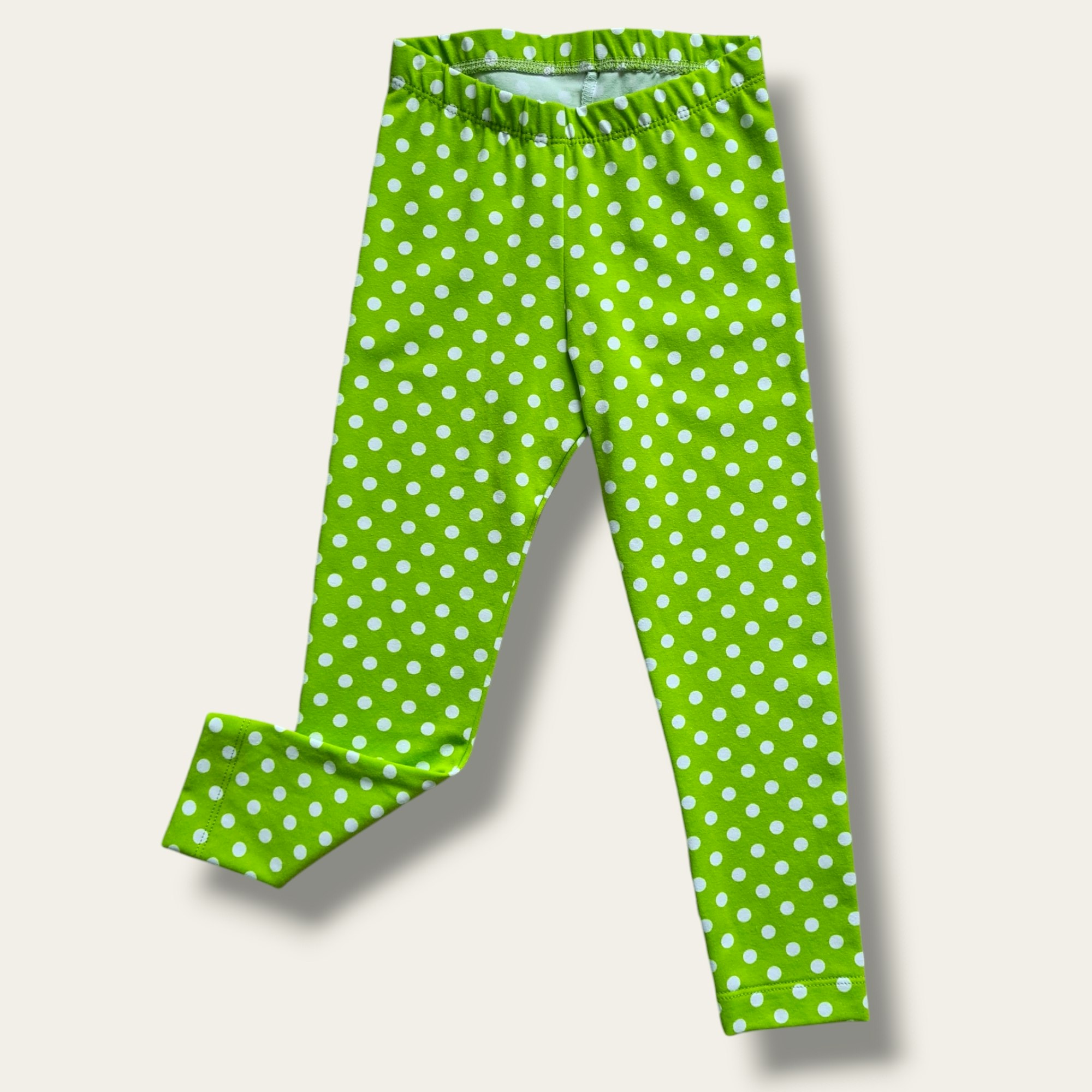 Leggings limegrön prick