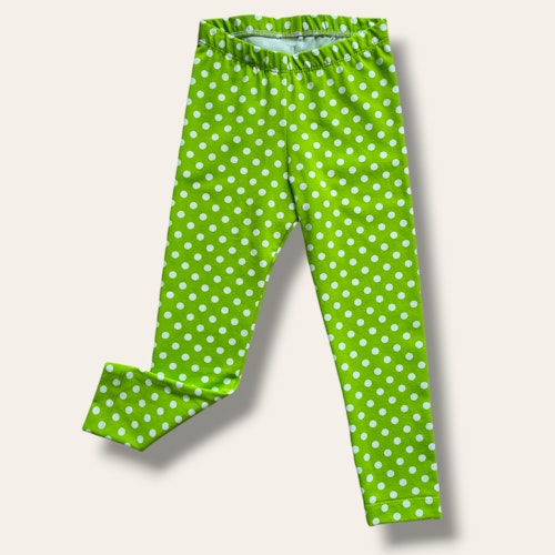Leggings limegrön prick
