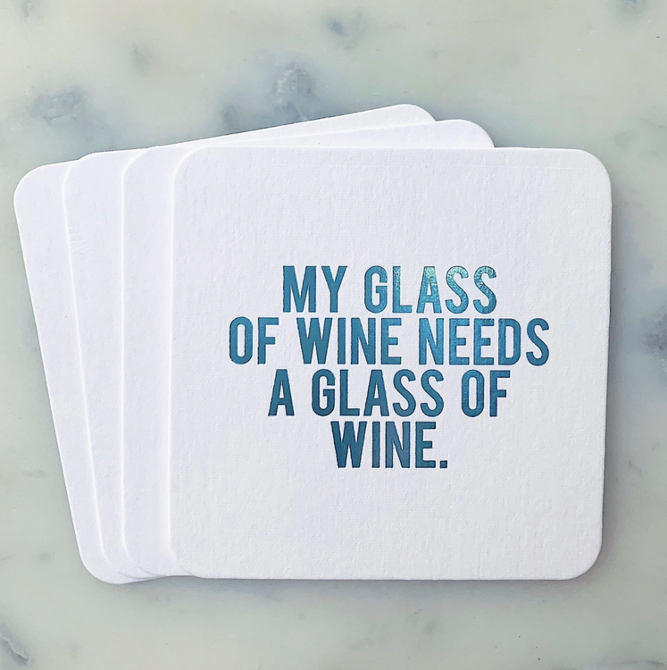 My Glass of Wine Coasters 4-pack