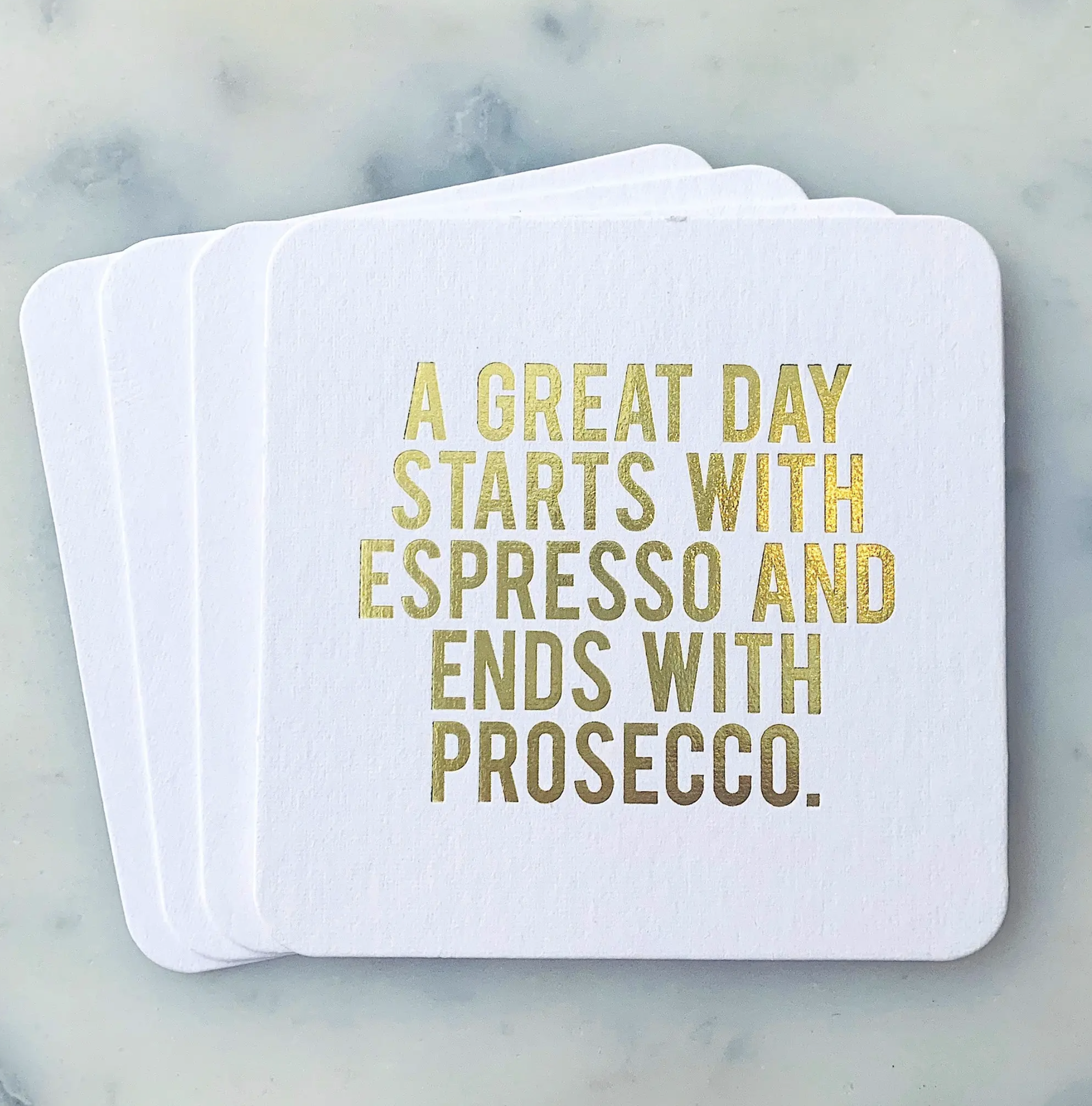 Espresso-Prosecco Coasters 4-pack