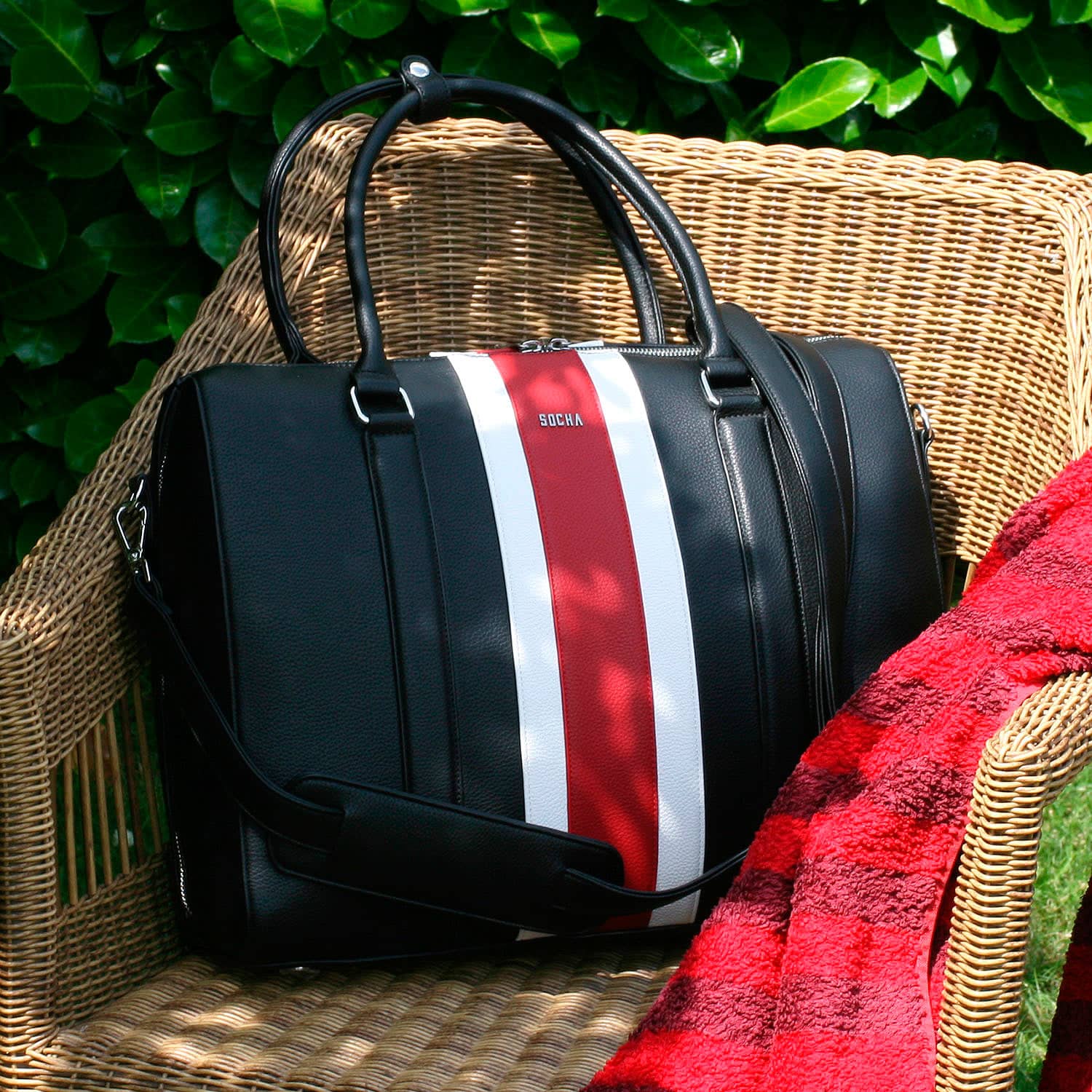 Businessbag Red Stripe Black Large 15,6"
