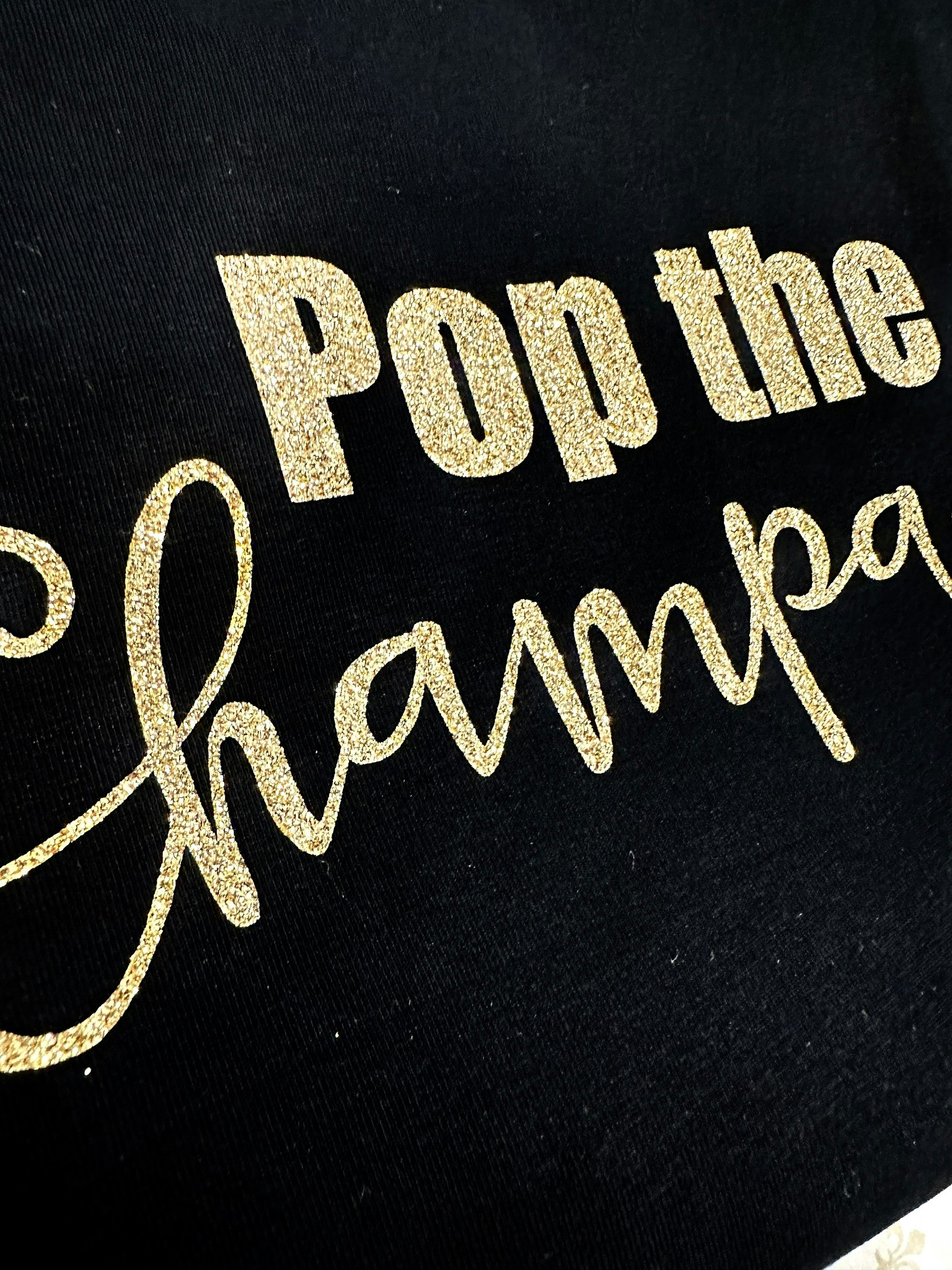 Pop the Champagne tisha svart/guldglitter (dam)