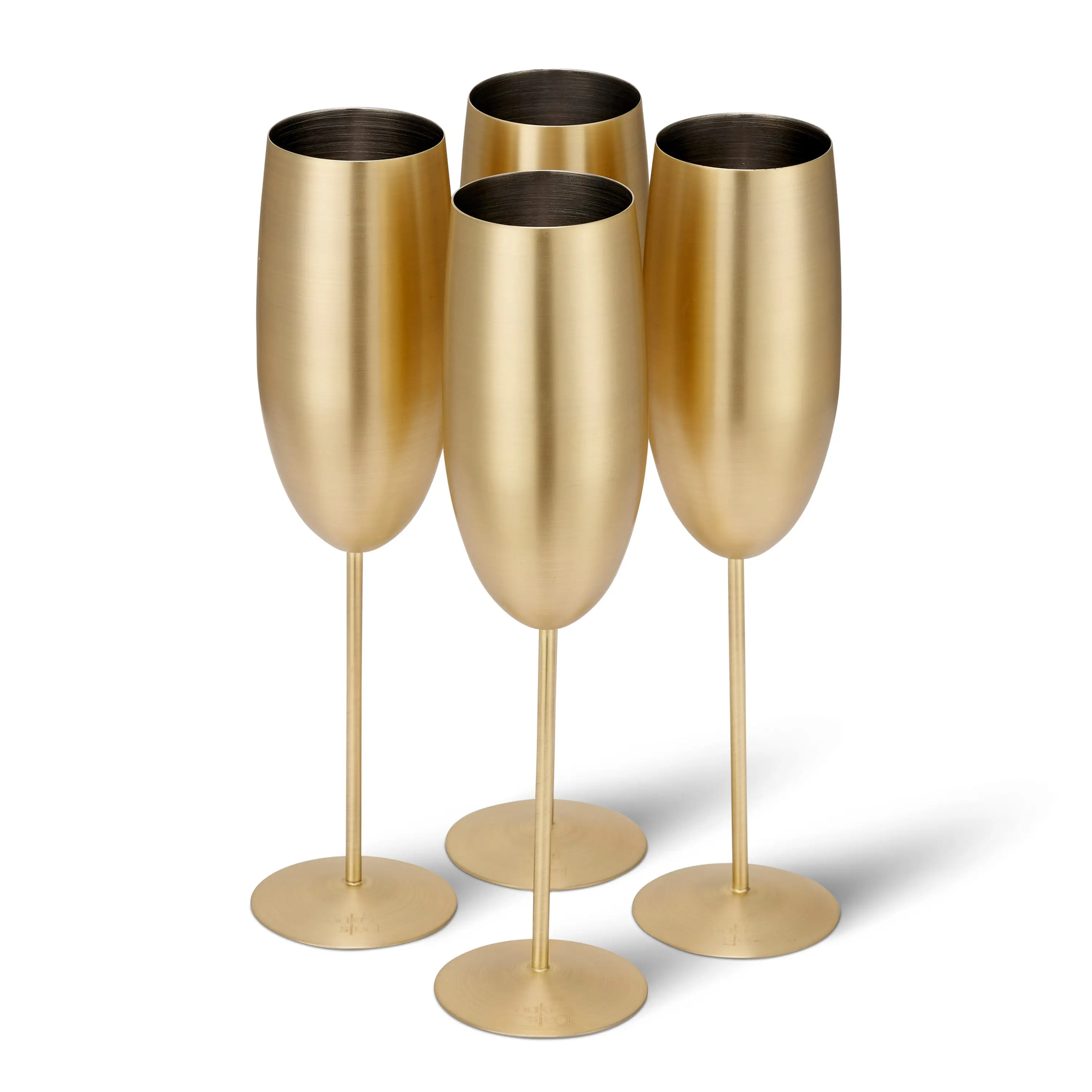 Champagneglas i matt guld 4-pack