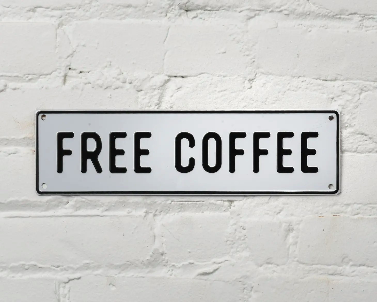 Free Coffee metallskylt