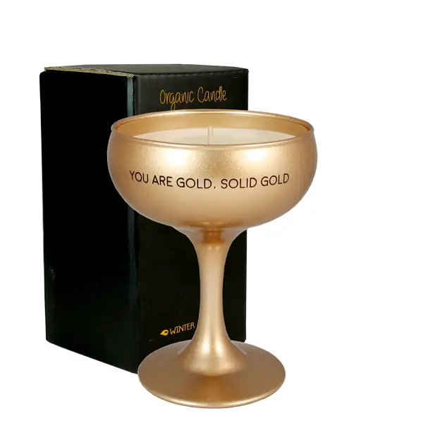 You are Gold. Solid Gold doftljus champagneglas