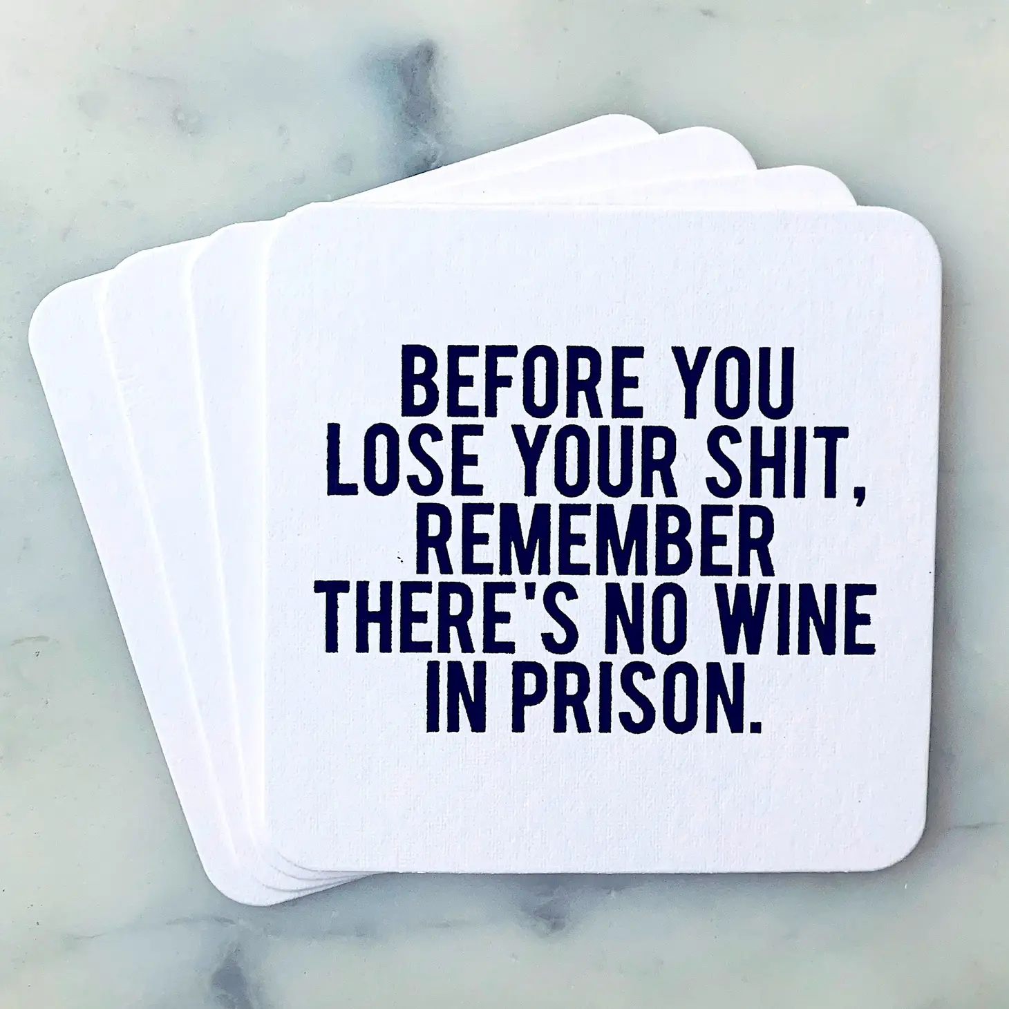 No wine in prison Coasters 4-pack