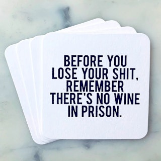 No wine in prison Coasters 4-pack