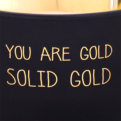 You are Gold. Solid Gold doftljus