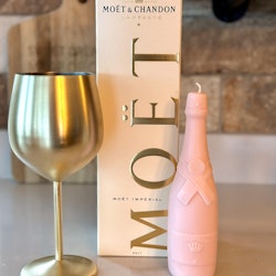 Champagne bottle ljus rosa