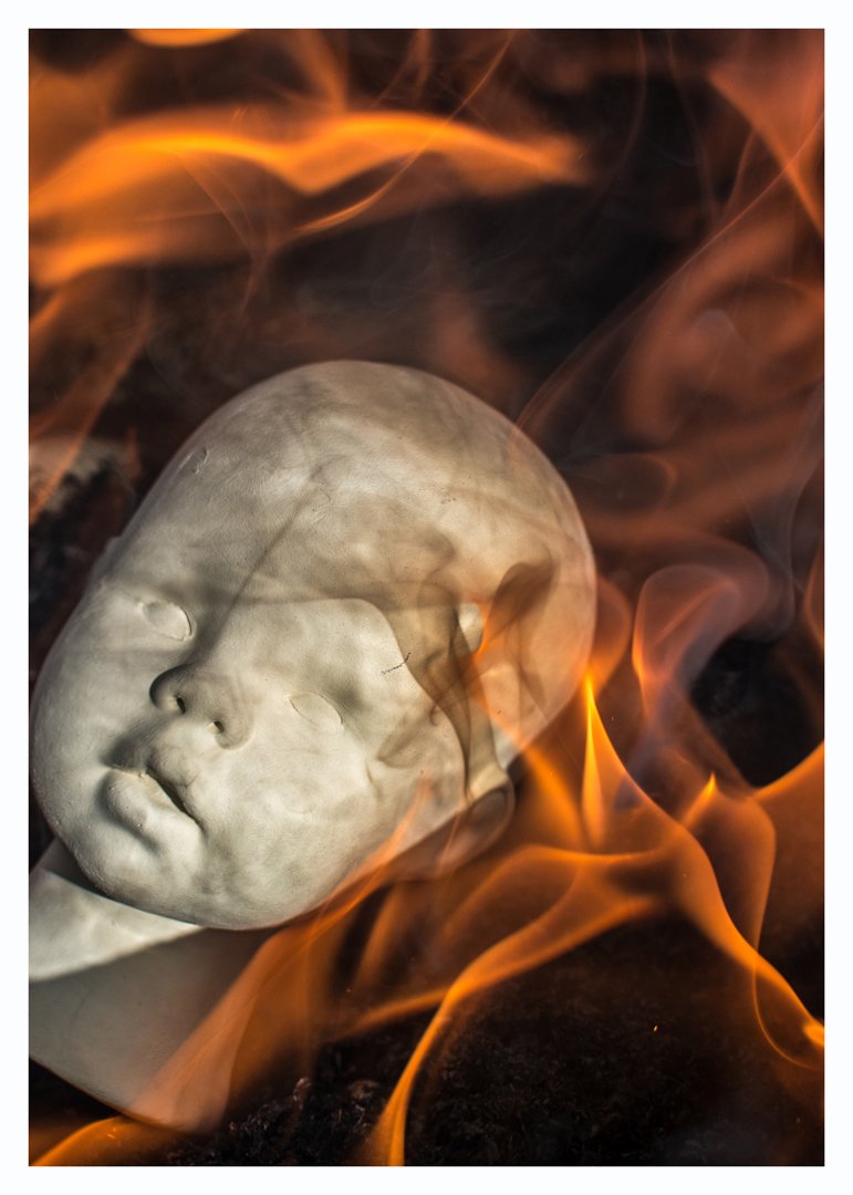 Rakudoll Poster On fire