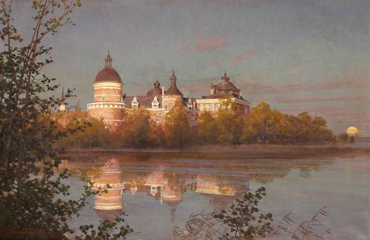 VY ÖVER GRIPSHOLM SLOTT av Johan Krouthén