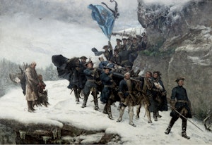 KARL XII:s LIKFÄRD 1878 av Gustaf Cederström